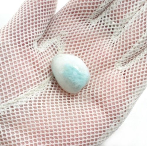 【新品未使用】カリブ海の雫✨️ドミニカ産天然アイスラリマー15mm(一玉） 新品未使用】カリブ海の雫✨️ドミニカ産天然アイスラリマー
