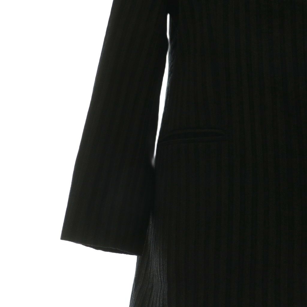 エトロ ETRO ノーカラージャケット ウール シングル ストライプ