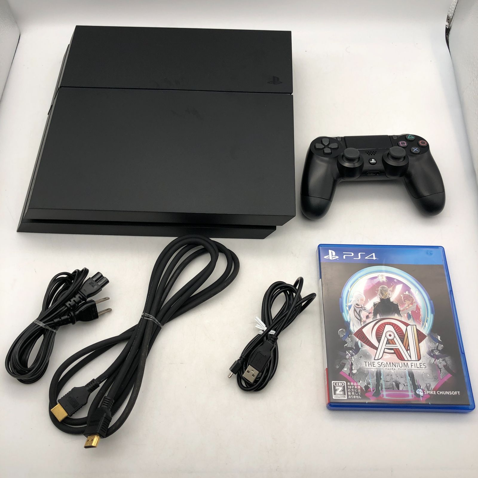 動作確認済】 PS4 本体 ジェット・ブラック CUH-1200AB01 500GB ...