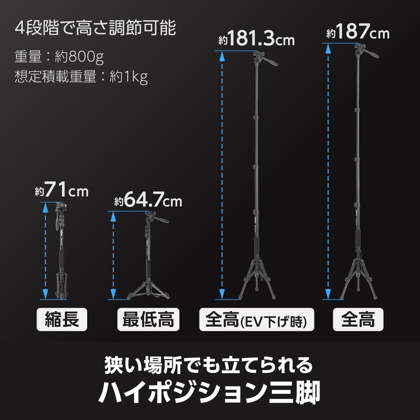 レバーロック ポール部径23mm|脚部径17mm