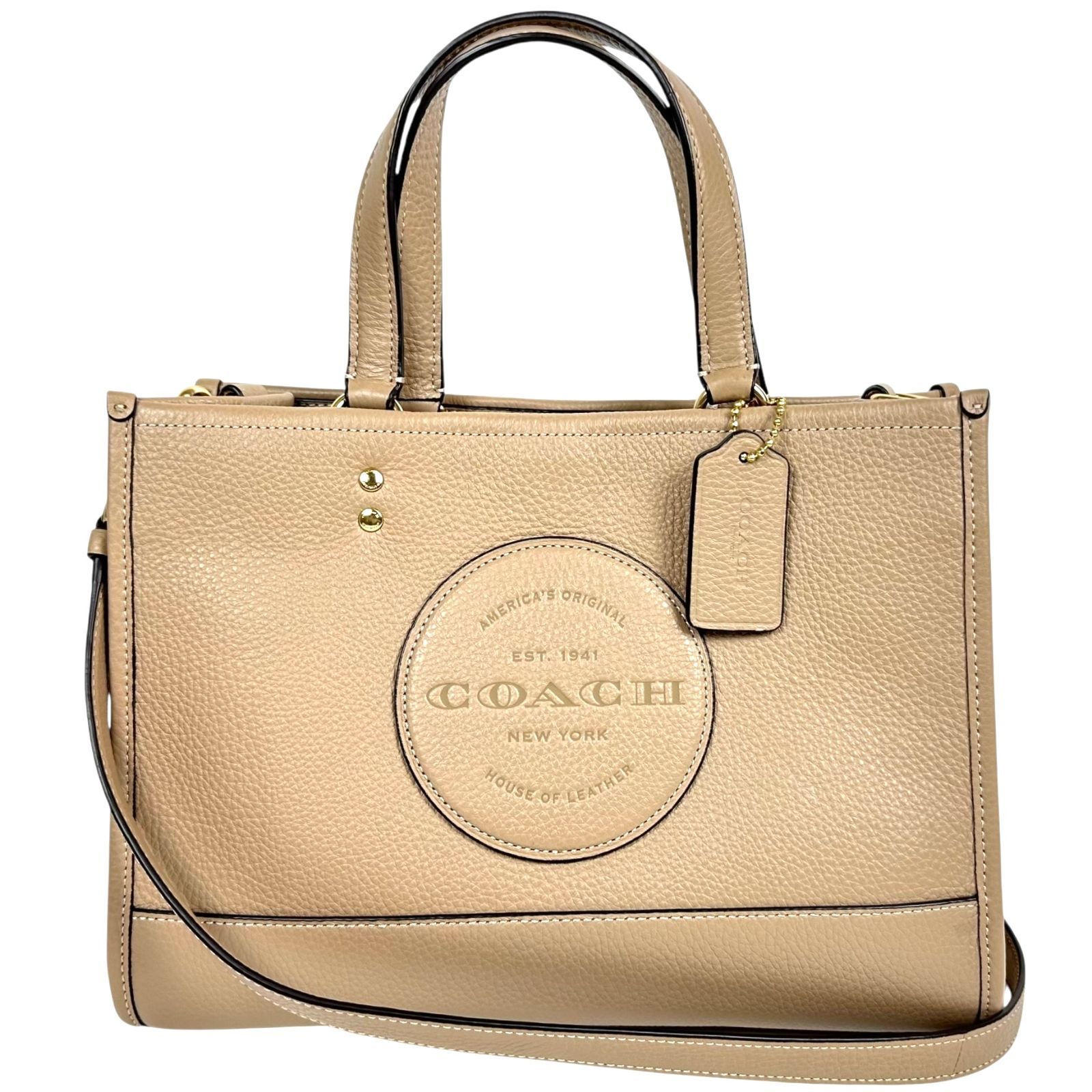 【中古】コーチ デンプシー キャリーオール ウィズ パッチ 2WAY ハンドバッグ ショルダーバッグ レザー 黒 C2004 COACH】 コーチ デンプシー キャリーオール ウィズ パッチ ショルダー