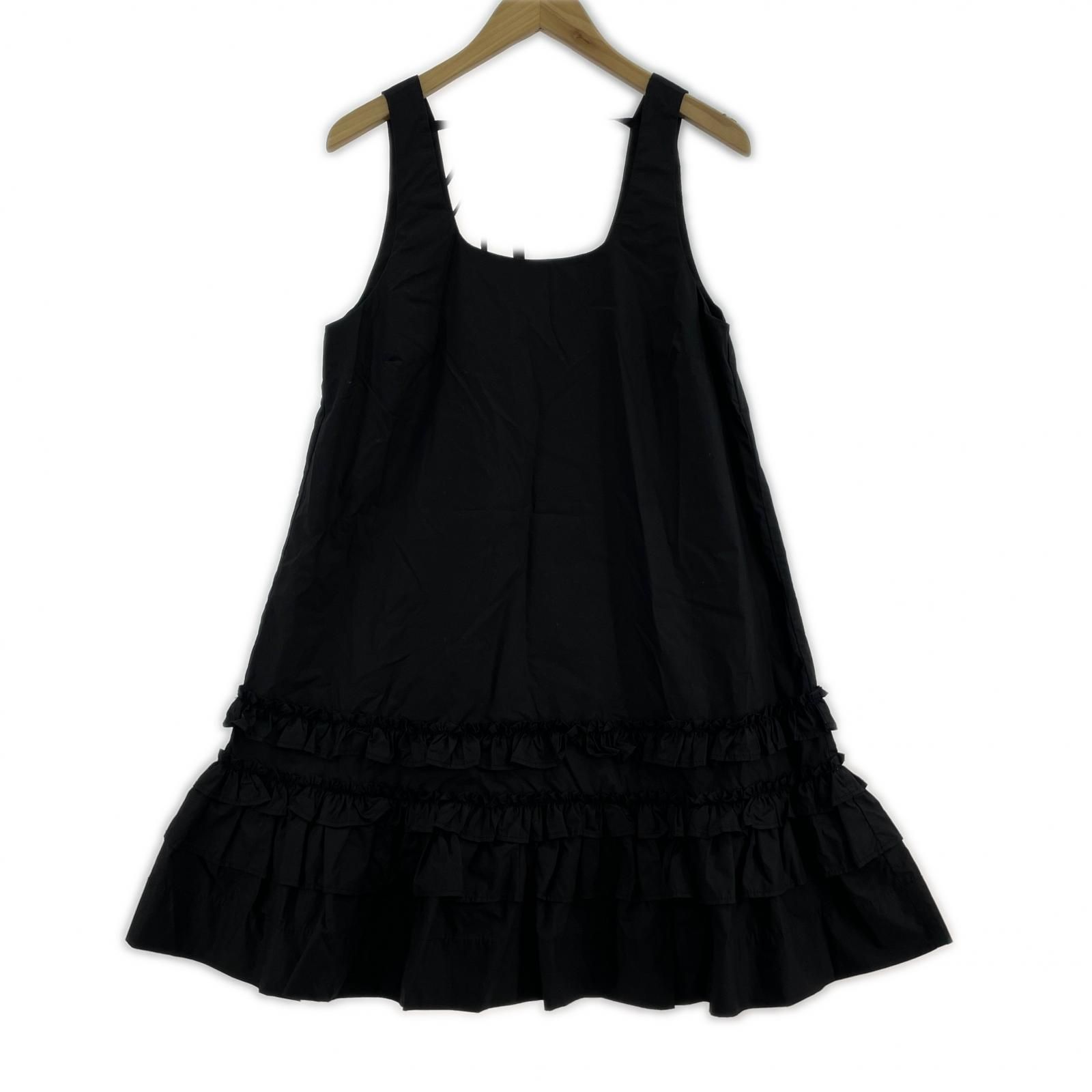 GANNI ｵｰｶﾞﾆｯｸｺｯﾄﾝﾐﾆﾄﾞﾚｽ 34 ﾌﾞﾗｯｸ