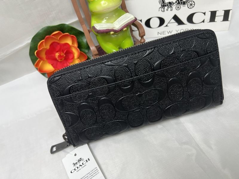 コーチ COACH長財布 シグネチャー デボスド アコーディオン ジップ