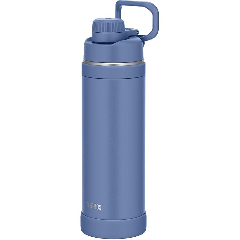 【新着商品】【ハンドル付き・食洗機対応】サーモス 水筒 真空断熱スポーツボトル 1L アッシュブルー 持ち運びに便利なキャリーループ 直飲み 飲み口が外せて洗いやすい 保冷専用 FJU-1000 AS