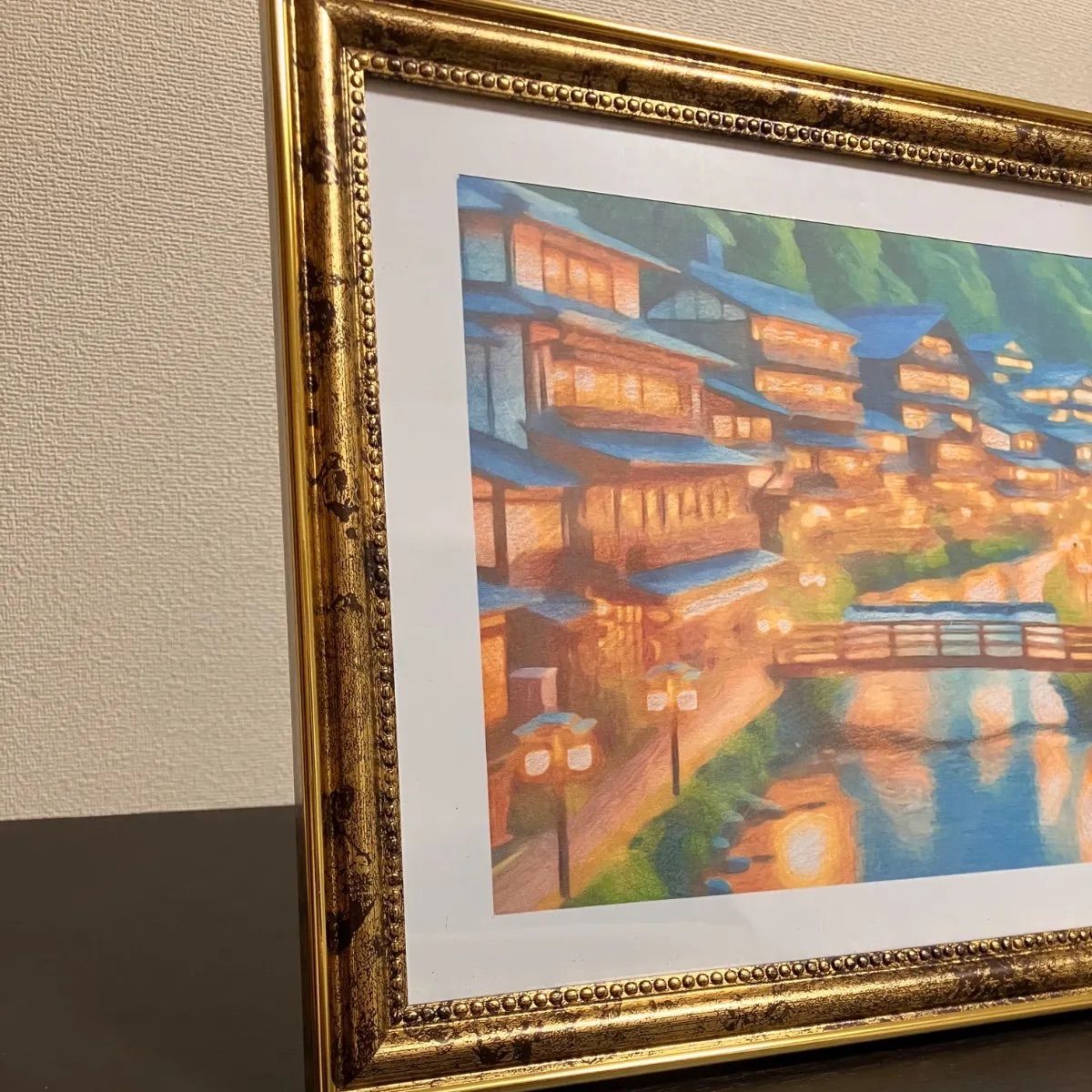 ジブリアート16 千と千尋の神隠しより「渋温泉」　額縁寸法32.7㎝×24.0㎝ ジブリアート16 千と千尋の神隠しより「渋温泉」 額装品 額縁