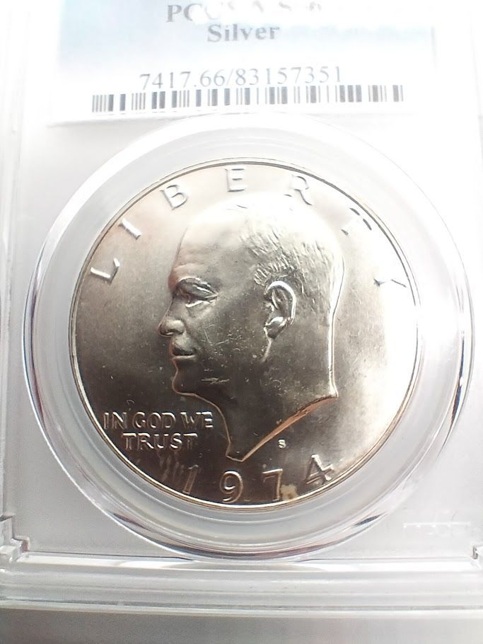 PCGS MS66 1974-S アイゼンハワー銀貨 $1 1974 S $1 Eisenhower Ike Silver Dollar PCGS MS66 | eBay