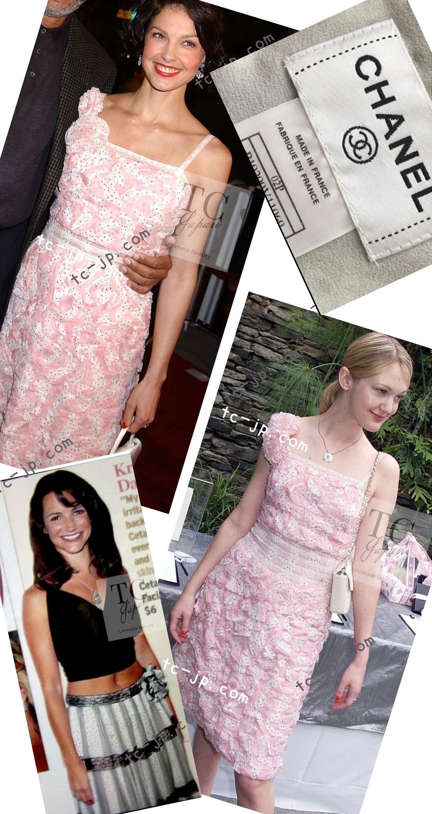 シャネル キャミソール & プリーツ スカート 2点セット CHANEL ホワイト グレー セットアップ カール ラガーフェルド 超 34 36