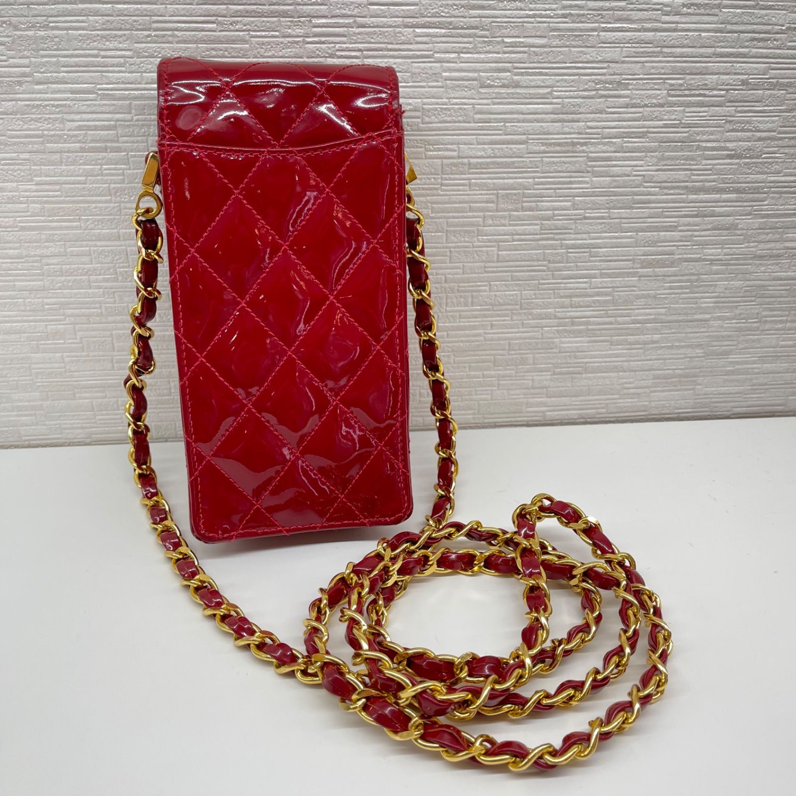VINTAGE シャネル マトラッセ30cm ジャンボ パテント レッド 楽天市場】［PR］【美品】CHNEL シャネル マトラッセ チェーン