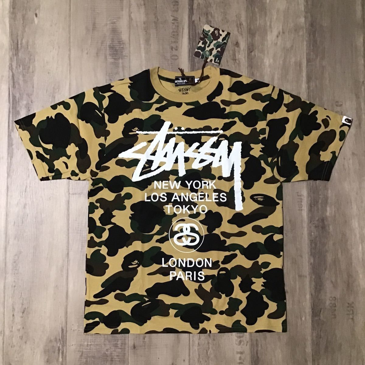 新品 STUSSY BAPE camo 30周年記念 Tシャツ ベイプ ape - メルカリ