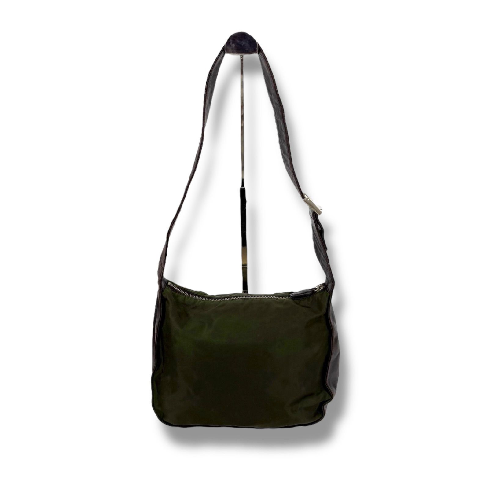 PRADA プラダ ショルダーバッグ ナイロン レザー カーキ PRADA プラダ ショルダーバッグ ナイロン カーキ バッグ : JP