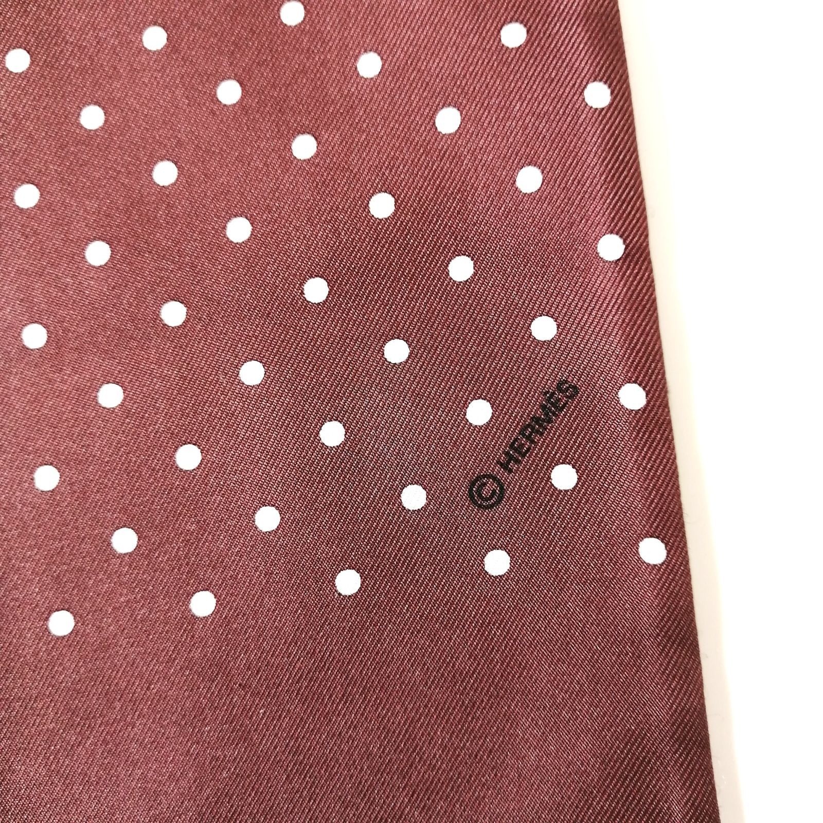 ❤美品❤　エルメス　HERMES　スカーフ　マフラー　チェック　ドット　934 美品 エルメス HERMES スカーフ マフラー リバーシブル チェック
