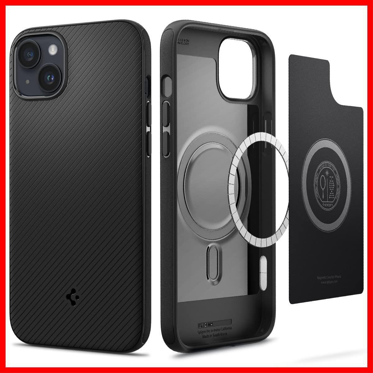 【特価商品】Magsafe 耐衝撃 米軍MIL規格取得 マット感 ケース マグネット搭載 TPU ワイヤレス充電対応 iPhone14 耐衝撃 すり傷防止 マグ・アーマー・マグフィット 【米軍MIL規格・Magsafe対応】Spigen ACS05065 (マ