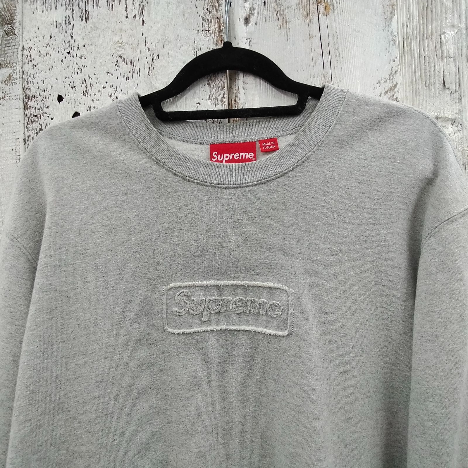 Supreme 20SS Cutout Logo Crewneck カットアウトボックスロゴクルー