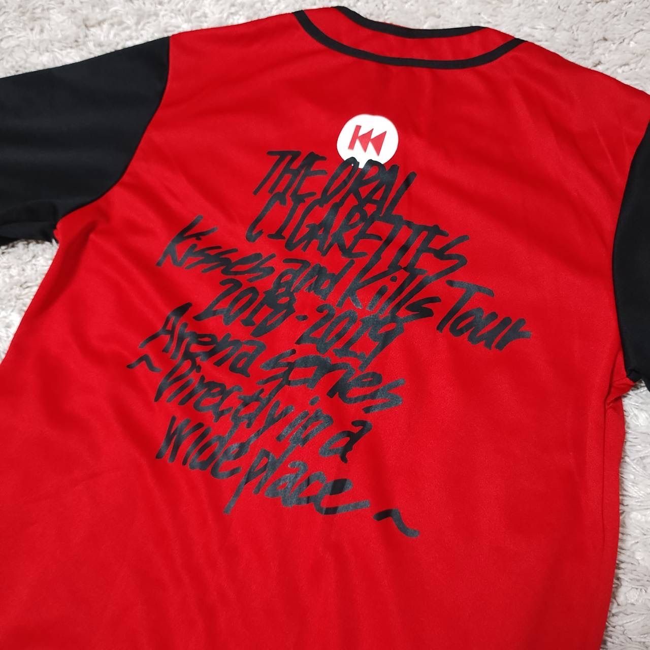 THE ORAL CIGARETTES KKツアー ベースボールシャツ 赤×黒