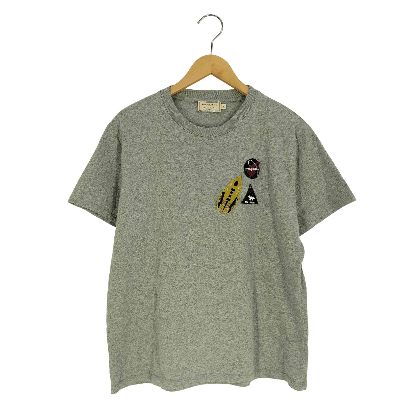 メゾンキツネ MAISON KITSUNE マルチワッペン クルーネック T