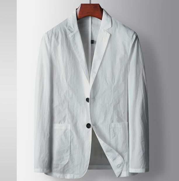 テーラードジャケット 薄手 春夏 メンズ ブレザー ビジネススーツ サマージャケット 長袖 コート UVカット 日焼け防止