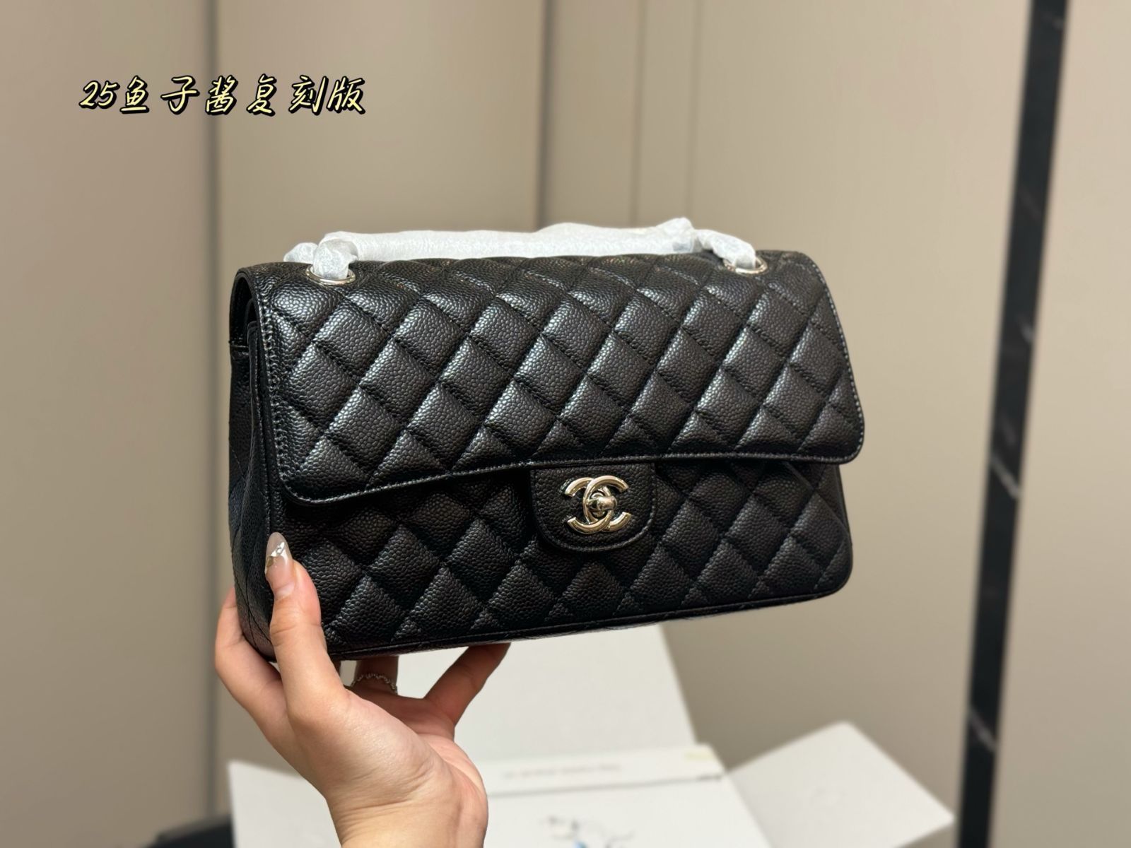 今日特価】CHANEL CF 25cm トップグレード サーモンレザー