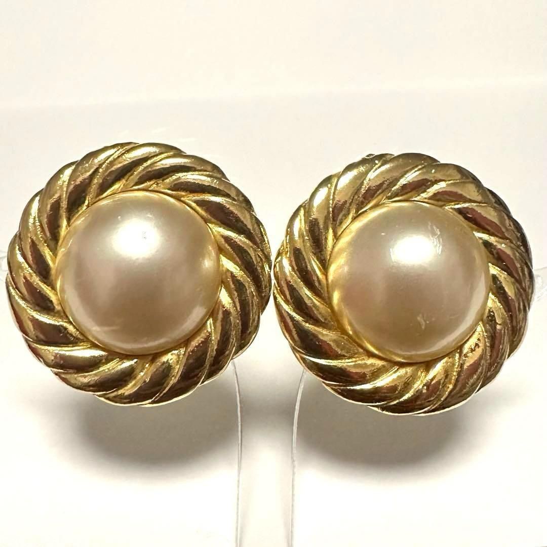 シャネル CHANEL イヤリング GP フェイクパール ヴィンテージ ゴールド