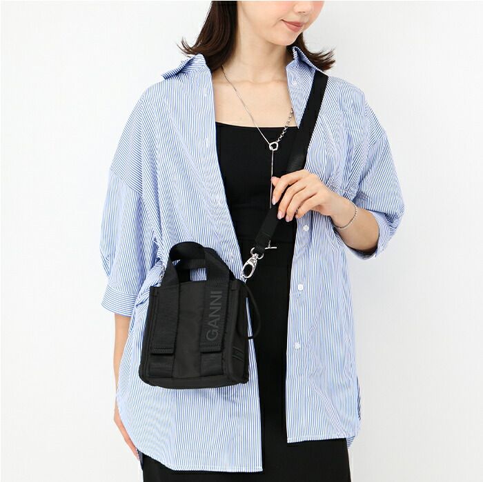 GANNI ガニー ミニトートバッグ A4920 RECYCLED TECH MINI TOTE 