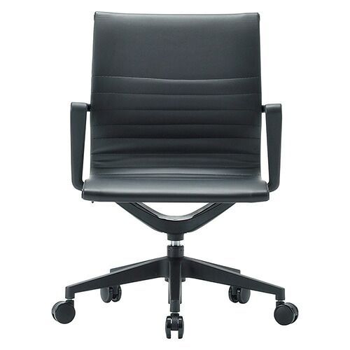 【単品】アイコ 会議用チェア M-1055(V17)BK 4514974100650  材質：張地＝ビニールレザー張，背／座＝強化ナイロン樹脂成形品，肘／脚部＝強化ナイロン樹脂成形品，キャスター＝ウレタン上部全体