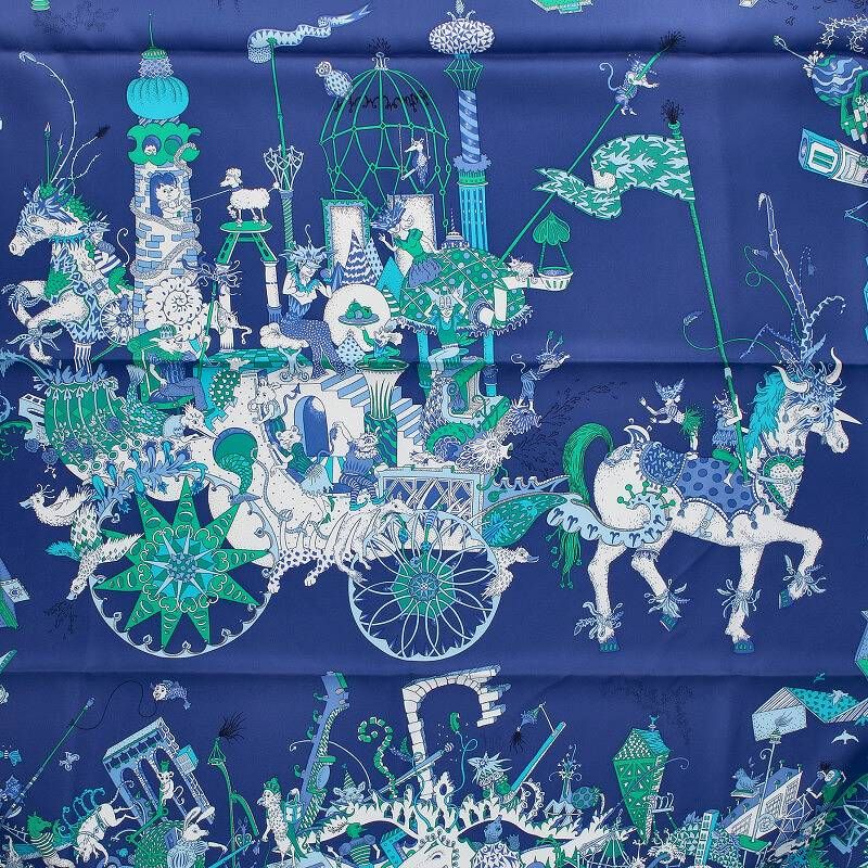 エルメスカレ90 ラフォルパラード エルメス カレ90 La Folle Parade ラ フォル パラード スカーフ