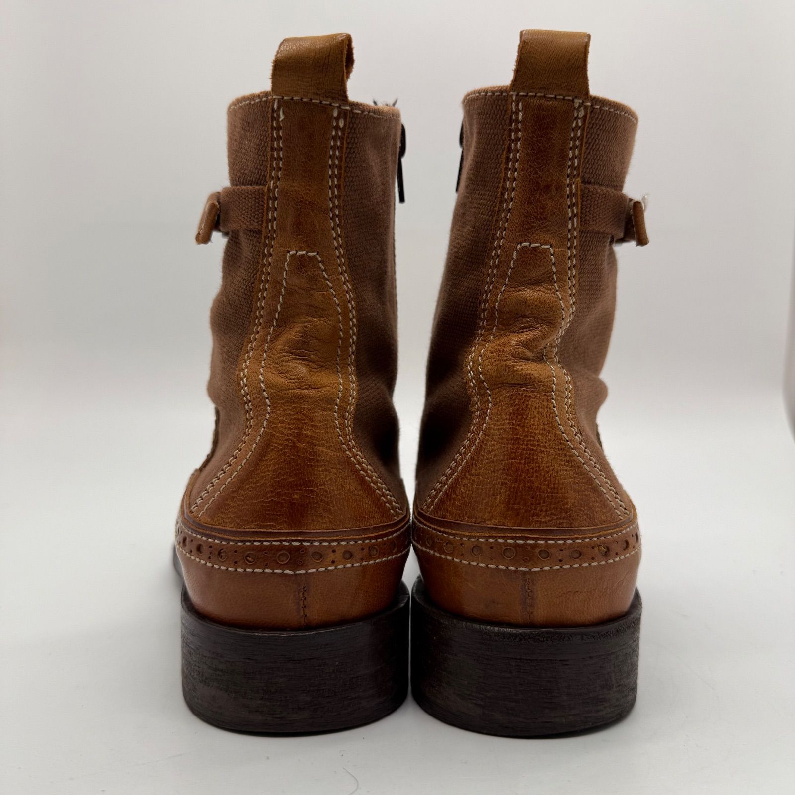 DIESEL 00s side zip western boots 41 italy leather ディーゼル 