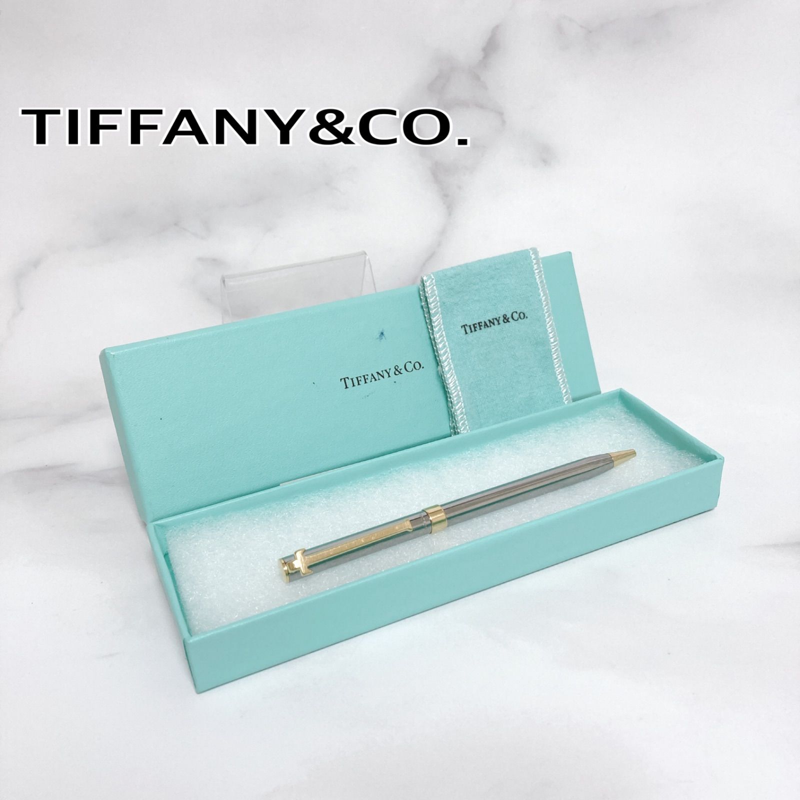 美品】Tiffany &Co.ティファニー Tクリップ ボールペン ルテニウム 