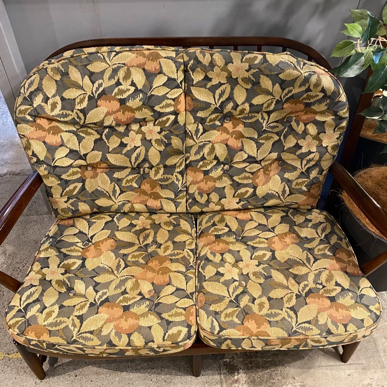 karimoku カリモク家具 2掛けソファファブリック 花柄○KC05N013
