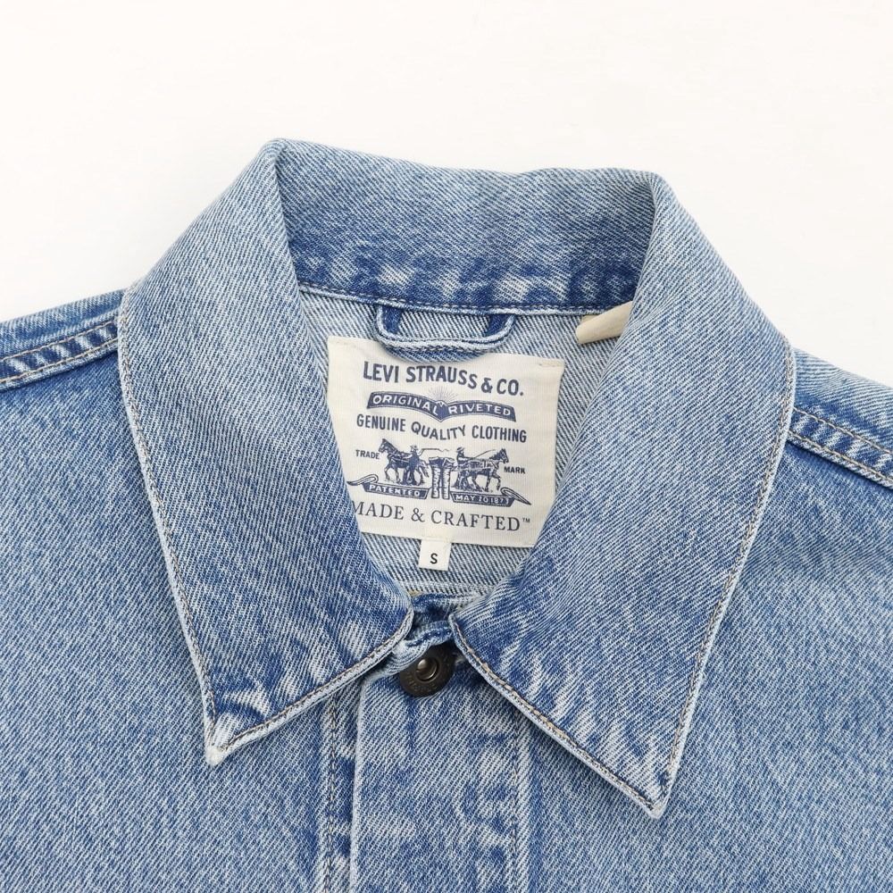 【中古】リーバイス メイドアンドクラフテッド LEVI'S MADE & CRAFTED カットオフ Gジャン デニムジャケット  ブルー【サイズS】【メンズ】