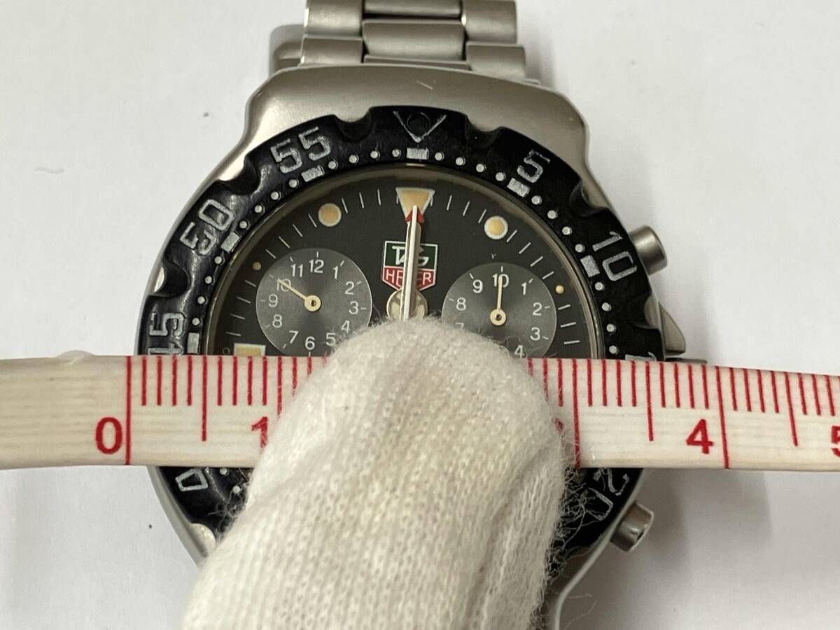 ジャンク TAG HEUER タグホイヤー CA 1211-R0 クォーツ 黒文字盤 不動