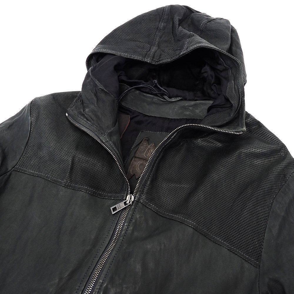 未使用品 GIORGIO BRATO × onegravity シープレザー フーデッド 