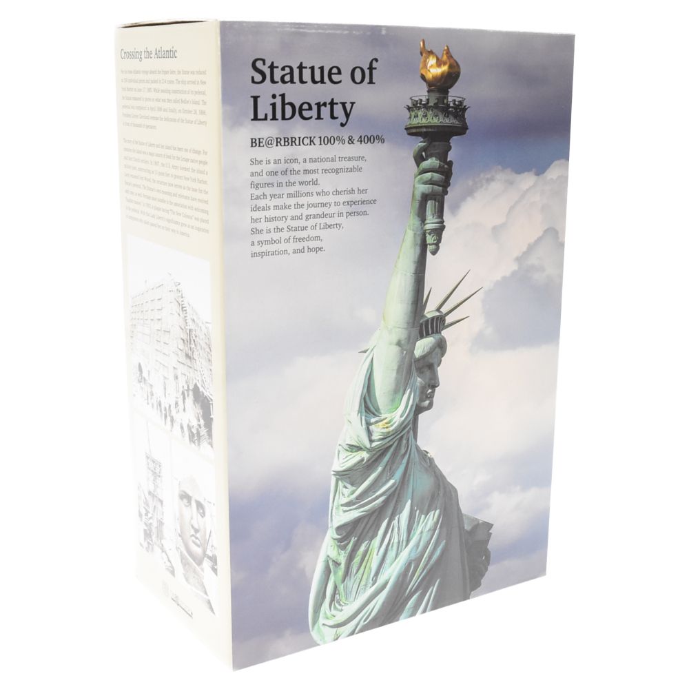 MEDICOM TOY (メディコムトイ) BE@RBRICK Statue of Liberty 100% & 400% ベアブリック  スタチューオブリバティ フィギュア ブラック/ブルー