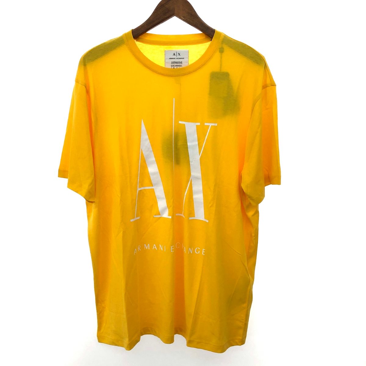 未使用品 ARMANI EXCHANGE アルマーニエクスチェンジ 半袖 カットソー サイズ:L  イエロー  メンズ 　241005003358