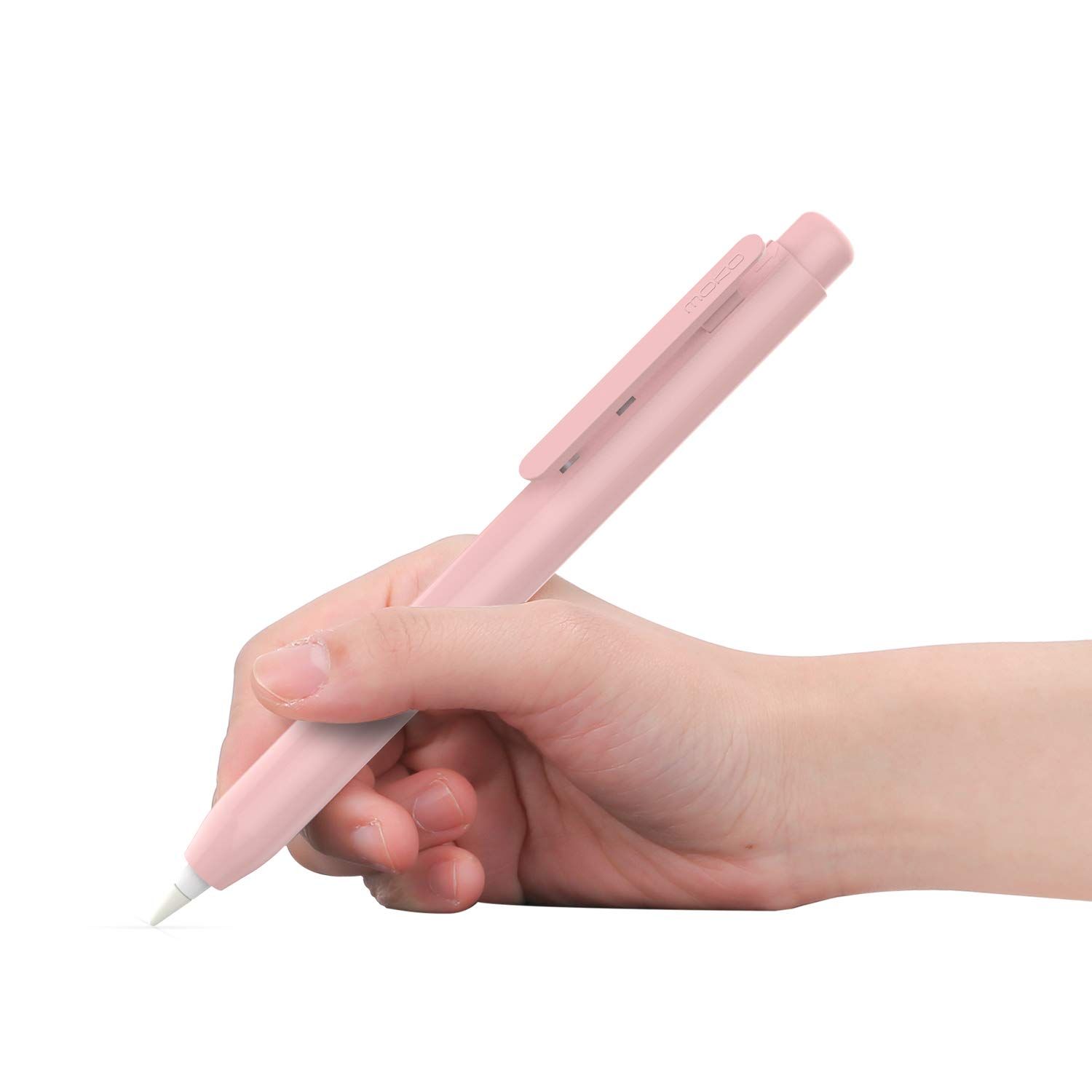 MoKo Apple Pencil用ホルダーケース 第1世代 格納式 Apple Pencil 第1世代用 iPad Pencil用スリーブ スキンカバー 丈夫なクリップ付き ピンク [ピンク]
