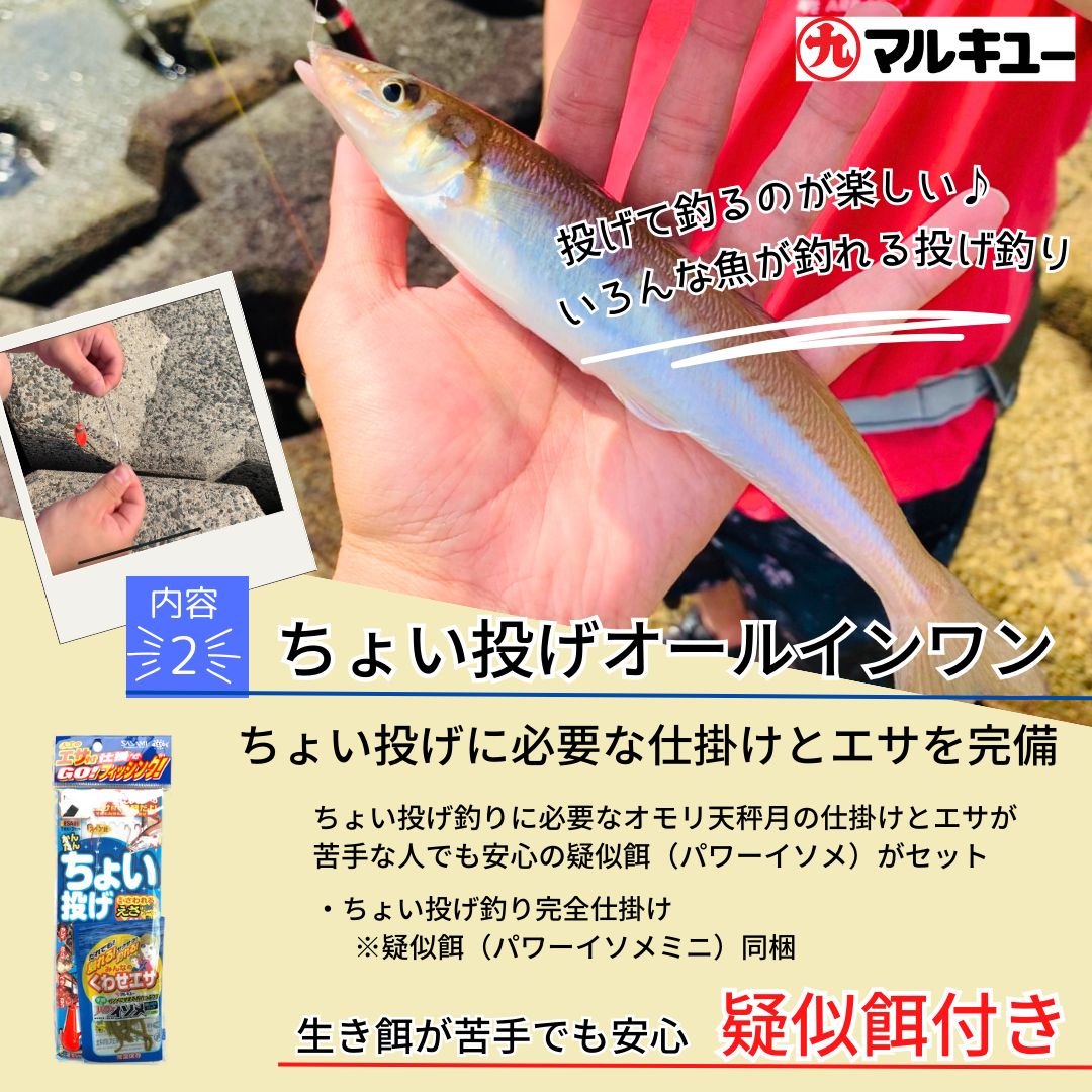 新品】つり具TEN 釣りエサ付 ちょい投げ釣り完全釣りセット