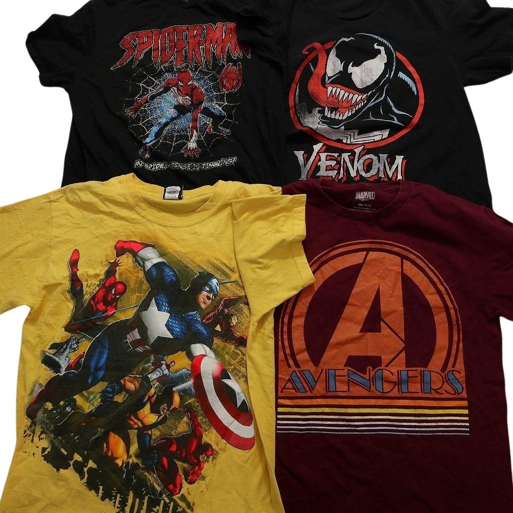 古着卸 まとめ売り マーベル DCコミック 半袖Tシャツ 16枚セット