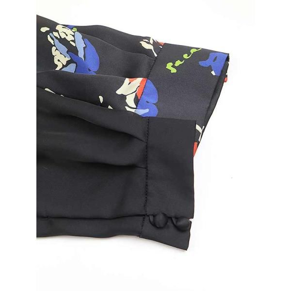 sacai サカイ 22AW フローラルシフォンデザインブラウス 22-06215 ブラック 1 sacai - sacai サカイ 22AW フローラルシフォンデザインブラウス 22