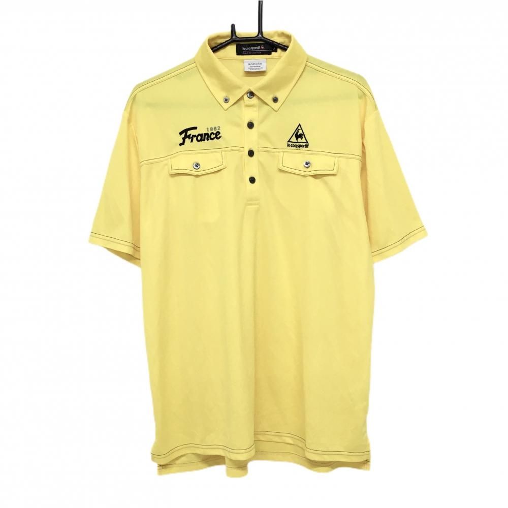 le coq sportif ゴルフシャツ LL イエロー sportif coq LL le イエロー - ルコックゴルフ GOLF ゴルフ メンズ Le