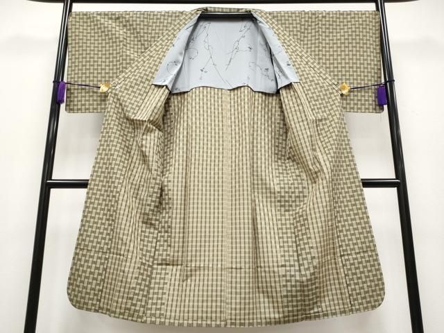 平和屋本店□極上 道中着 ロング丈 単衣 越後華織 伝統工芸士 根津儀