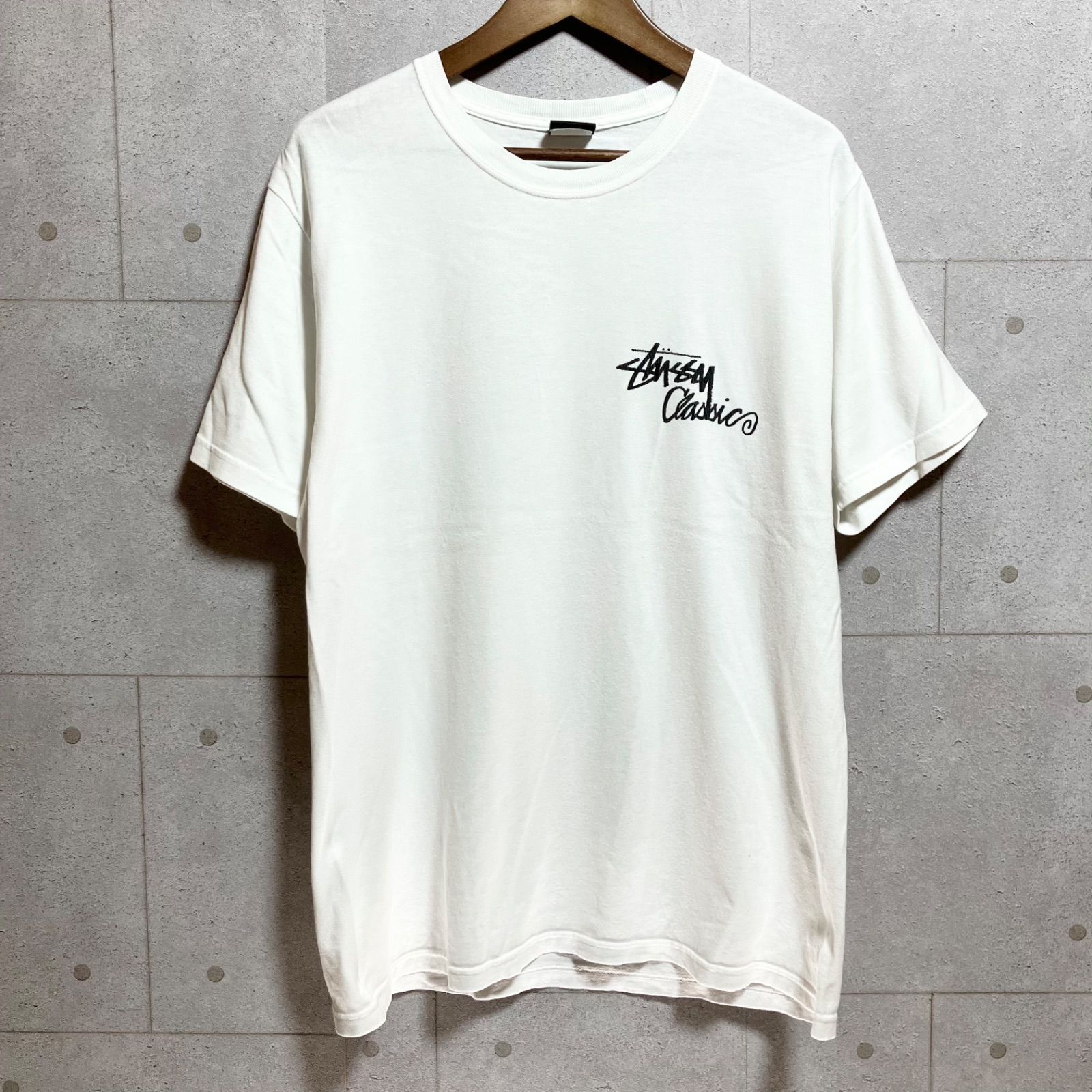 old Stussy グラフィックプリント Tシャツ M ホワイト STUSSY グラフィック Tシャツ Lサイズ ホワイト - メルカリ