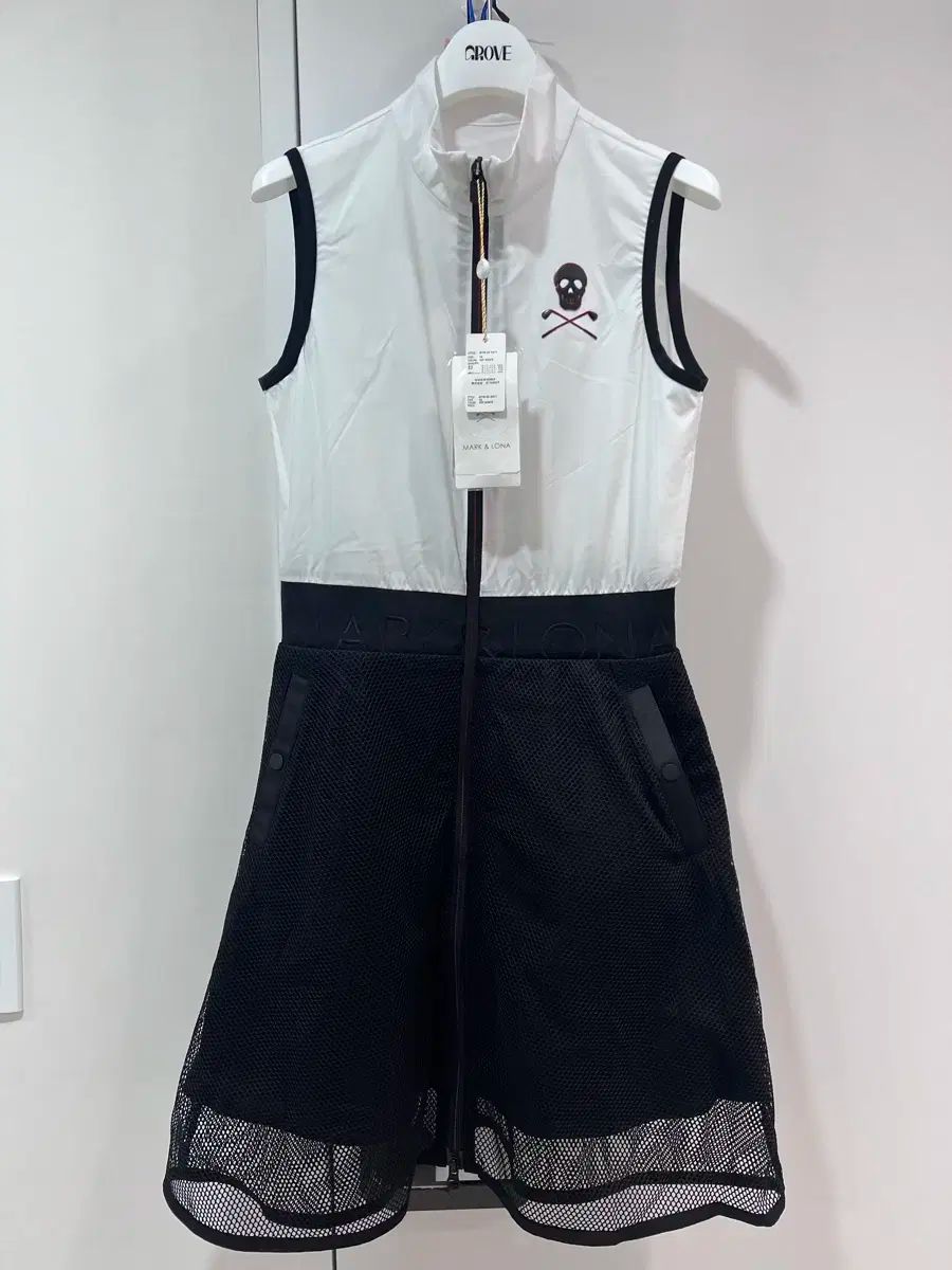 マークアンドロナ ノースリーブワンピース MARK&LONA マークアンドロナ ノースリーブワンピース ブルー系 S