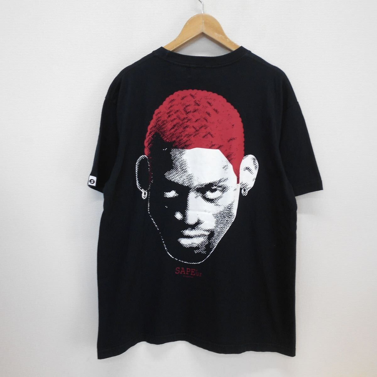 SAPEur サプール RODMAN S/S Tee デニスロッドマン バックプリント 半袖Tシャツ ブラック XL 10119011