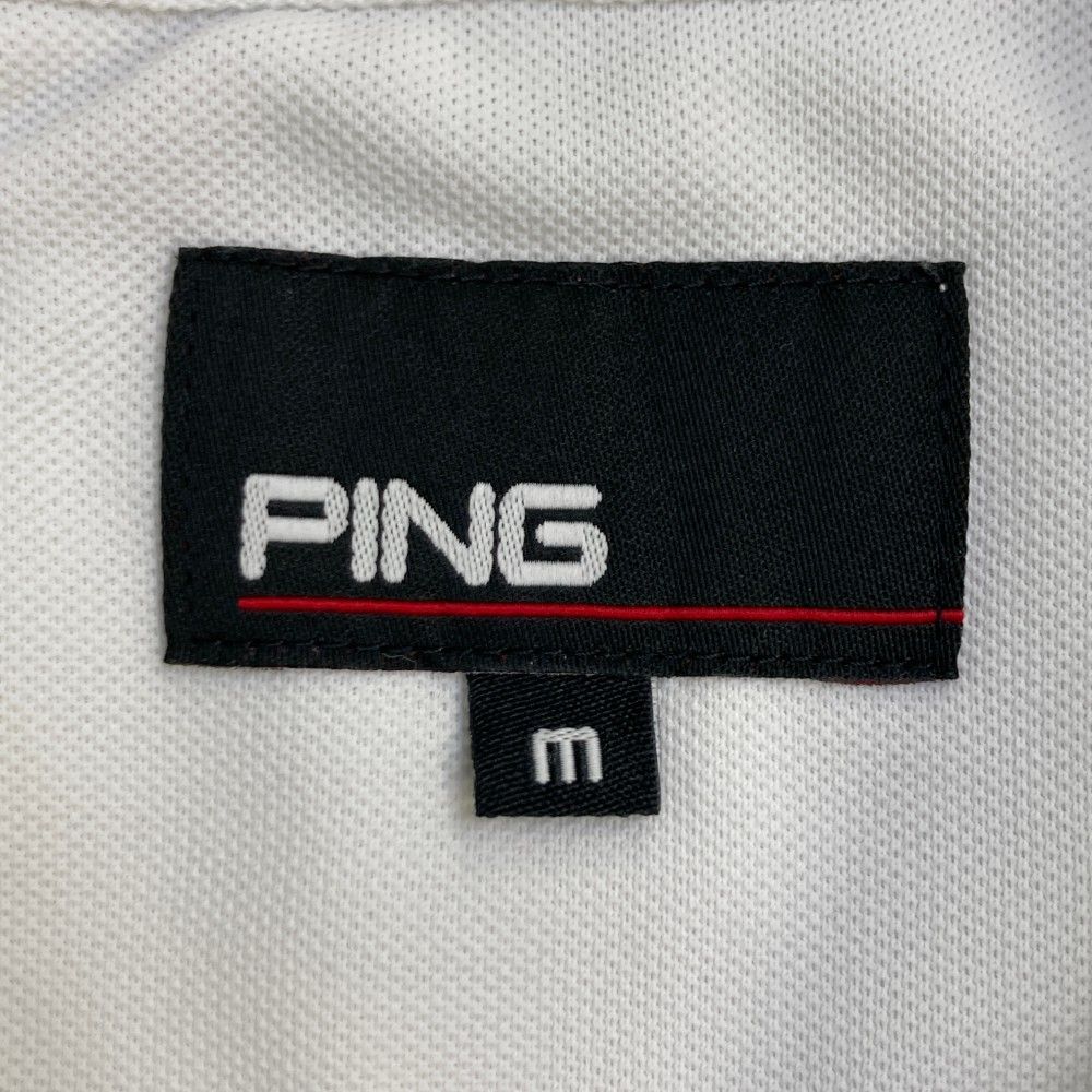 サイズ：M PING ピン 2022年 半袖ポロシャツ  ホワイト系 [240101441926] ゴルフウェア メンズ ストスト サイズ：M PING ピン 2022年 半袖ポロシャツ ホワイト系