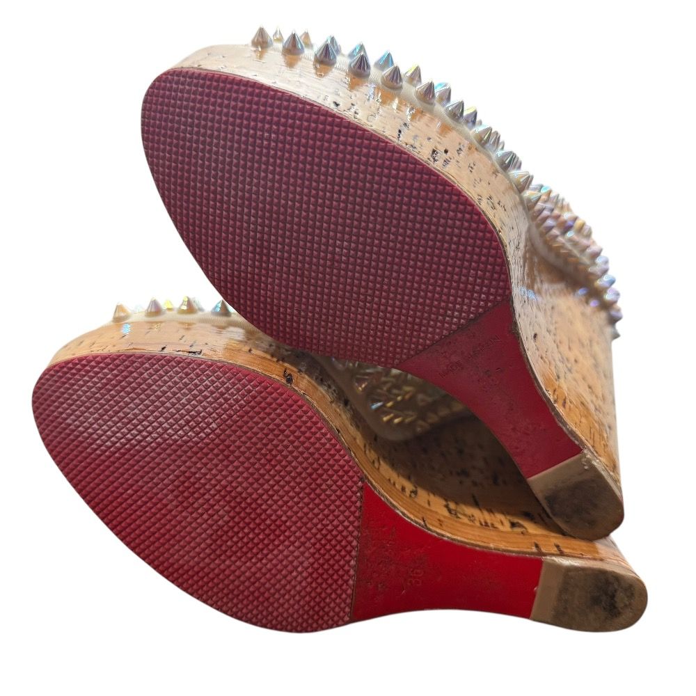 美品 Christian Louboutin クリスチャンルブタン オープントゥ  