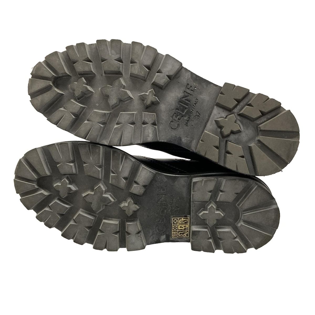 CELINE セリーヌ ショートブーツ 37 レディース - 黒 サイドゴア レザー NICORILABO_COM