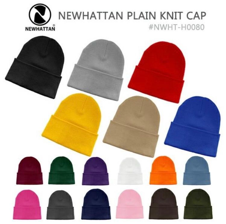 プレーンニットキャップ【ニューハッタンNEWHATTAN】ACRYLIC KNIT CAP