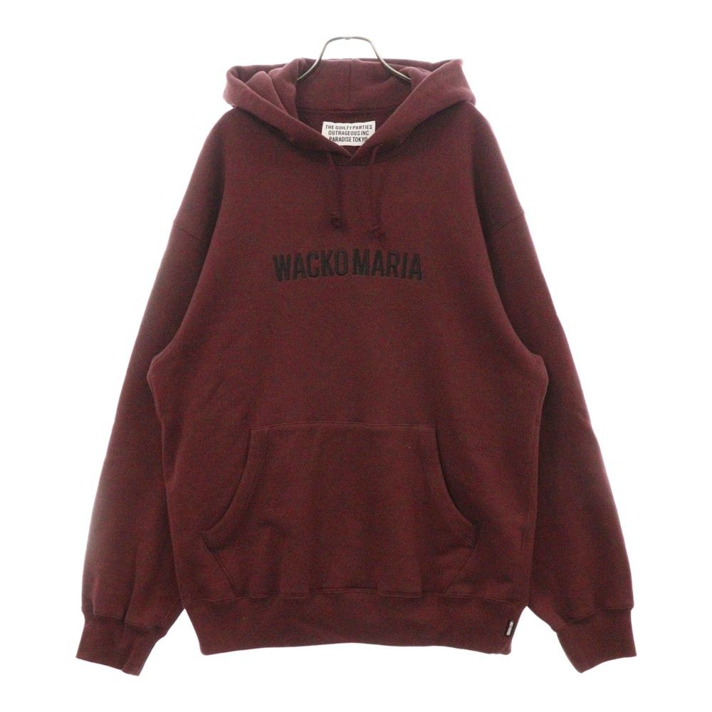 WACKO MARIA (ワコマリア) 23FW フロント ロゴ刺繍 プルオーバー パーカー WMC-SS07 ワインレッド