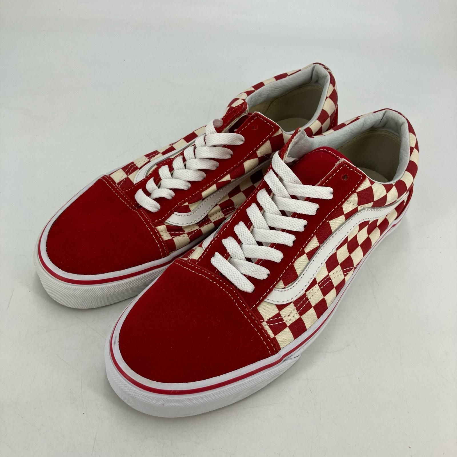 ほぼ新品　Vans Old Skool レッド スニーカー VANS バンズ スニーカー OLDSKOOL WAVE WASHED RED VN000CR5CJH