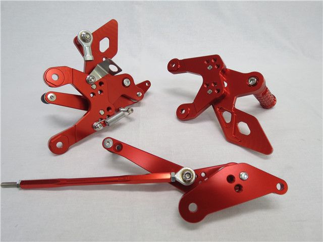 CNC 調整式 cbr400r 2016- cb400f cb500f cbr500r 2015- バックステップ 赤