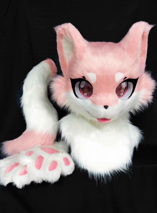 着ぐるみ ケモノ ヘッドベース セット 着ぐるみヘッド kigurumi NO.54 ピンク うさぎ ファースーツ 全